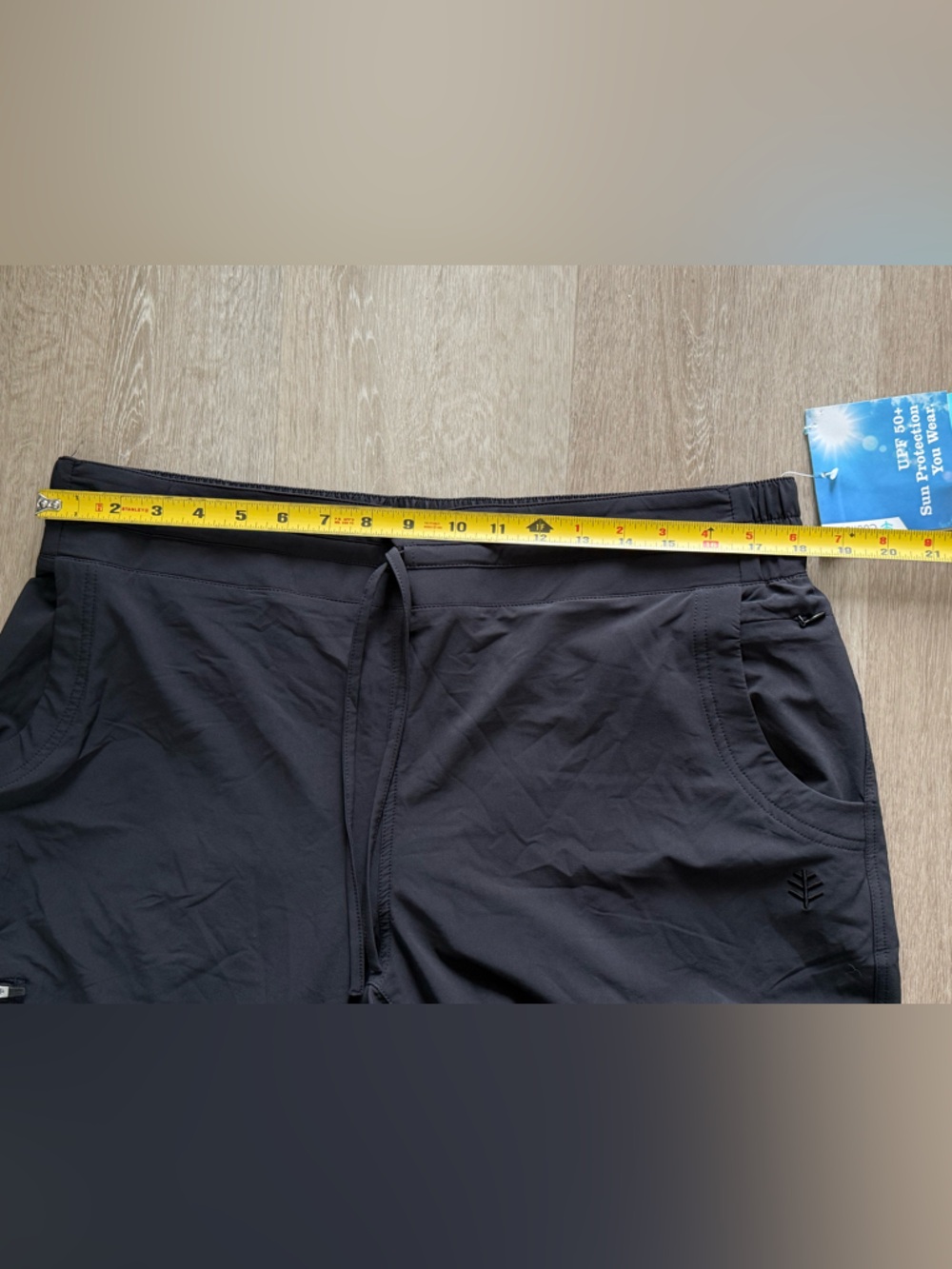 NWT Coolibar Canyon Roll Up Pants Black UPF 50+ Outdoor Sun Protection Large - Picture 8 of 10